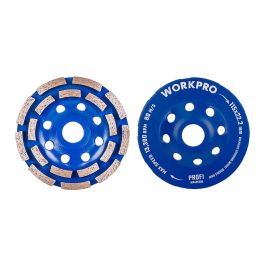 Workpro Muela Copa Diamantada Doble Hilera Dientes Segmentados para Hormigón y Piedra Ø115 x 22,2 mm x 16 Dientes 13300 Rpm Precio: 11.2772. SKU: B1GEC3CAM6