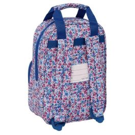 Mochila Escolar Nait Nait Flores coimbra azul Azul 20 x 28 x 8 cm