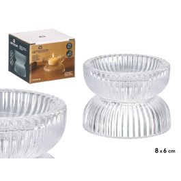 Giftdecor Portavela de Cristal Transparente, Cuenco Doble, Dimensiones 8x6x8 cm (Set de 24) Precio: 35.50000003. SKU: B1FM5XVFDG