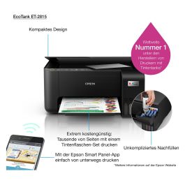 Epson EcoTank ET-2815 Impresora Multifunción A4 Color con Wi-Fi, Negro