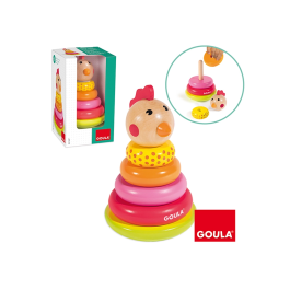 Goula Juego Didáctico Apilable Gallina de Madera para Bebés a Partir de 18 Meses