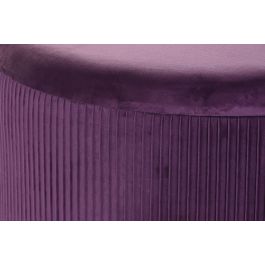 Reposapies Glam DKD Home Decor Purpura 70 x 28 x 70 cm Set de 2 Reposapies Glam DKD Home Decor Purpura 70 x 28 x 70 cm Set de 2