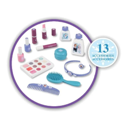 Smoby Maleta de Belleza Congelada Infantil con Accesorios de Maquillaje y Peluquería para Niñas