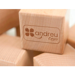 Andreutoys Juego Didactico 10 Cubos Sensoriales con Sonido Madera