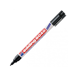 Edding Rotulador 8040/1 para Tejido Permanente Color Negro, Trazo 1mm, Ideal para Ropa Escolar y Deportiva