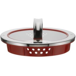 WMF 8900541245 Tapa de Cristal Function4 para Cacerola, Roja y Acero Inoxidable, 16 cm de Diámetro
