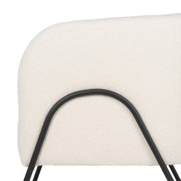 Sillón Blanco Tejido-Metal Salón 68 X 66 X 74 cm