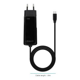 TOOQ Cargador portatil gan USB-C pd 100W, cubico negro