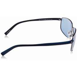 Timberland TB9325 08D Gafas de Sol Hombre Rectangulares Montura Metal Brillo Gris Cristal Polarizado 65mm