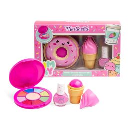 Martinelia 85467 - Set de Belleza Yummy Sweet: Paleta de sombras donut, esmalte de uñas y bálsamo labial helado