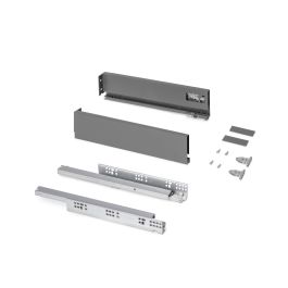 Emuca Cajón exterior Protone 30kg con guías de extracción total y cierre suave, Altura 93mm, profundidad 400mm, Acero, Gris antracita Precio: 25.4999998. SKU: B13P7T4TBE