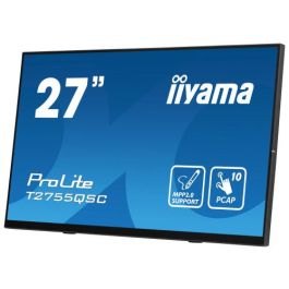 Iiyama T2755QSC-B1 Monitor 27" IPS 2560x1440 Táctil Multitáctil PCAP 10 Puntos MPP2.0 con Lápiz Compatible, Bisel Plano, Negro