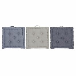 Cojín DKD Home Decor De suelo Azul Gris Algodón Azul marino (3 pcs) (38 x 38 x 8 cm) Precio: 24.95000035. SKU: B1FJHHVM5W