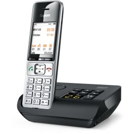 Gigaset COMFORT 500A Teléfono DECT/analógico con contestador automático y pantalla a color - Negro/Plata