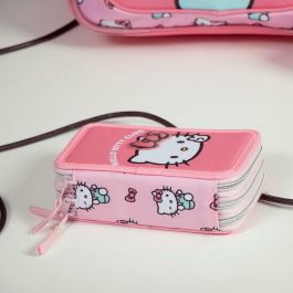Cerdá Estuche Plumier Escolar con Accesorios Giotto Hello Kitty Rosa 12.5x6.5x19.5 cm para niños +3 años