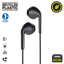 Muvit Auriculares E58 Estéreo con Conector Tipo C, Materiales Reciclados, Sonido de Alta Calidad Muvit Auriculares E58 Estéreo con Conector Tipo C, Materiales Reciclados, Sonido de Alta Calidad