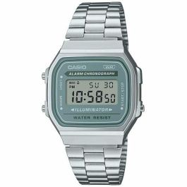 Reloj Unisex Casio A168WA-3AYES Verde Plateado (Ø 36 mm) (Ø 35 mm) Precio: 66.78999987. SKU: B1F7AMY6DF