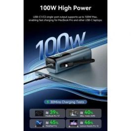 Vention FKFH0 Powerbank 20000mAh 165W PD3.0 PPS USB-C Carga 2 Portátiles simultáneamente Gris con Pantalla TFT