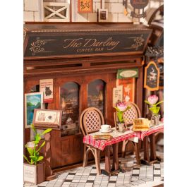 ROBOTIME Sujetalibros 3D Book Nook Maqueta 'Citas en la Sala de Juegos' con Luz LED - 148 Piezas