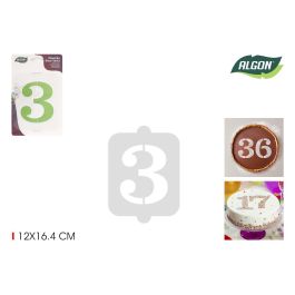 Algon Plantilla para Tarta de Cumpleaños N-3 Pequeña, 20 cm x 13.5 cm (36 Unidades) Precio: 5.94999955. SKU: B1BAPQ69P3