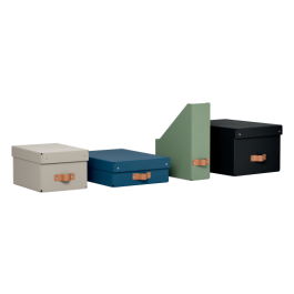 Leitz 24710095 - Pack 2 Revisteros de Cartón Negro A4 Apilables para Folletos y Catálogos