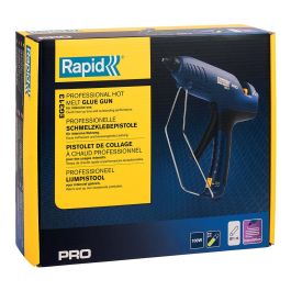 Rapid EG313 5001490 Pistola de Cola Profesional 100W p/ Barras Ø12mm - Calentamiento 3 Min, Prod. 900g/h, Temp. 195°C Auto-regulada Rapid EG313 5001490 Pistola de Cola Profesional 100W p/ Barras Ø12mm - Calentamiento 3 Min, Prod. 900g/h, Temp. 195°C Auto-regulada
