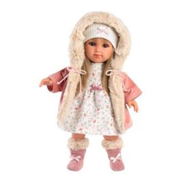 Muñeca elena con vestido flores, abrigo rosa con gorro y calcetas de pelo. 35 cm cuerpo vinilo Precio: 41.50000041. SKU: B1CKXEC5LW