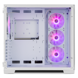 NOX Hummer Astra Midi Tower Blanco Caja PC Gaming Doble Cristal Templado, 4 Ventiladores ARGB, USB-C