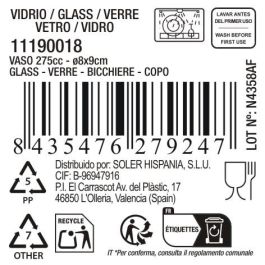 Vaso Thuraya 275 cc - La Mediterranea (48 Unidades) Vaso Thuraya 275 cc - La Mediterranea (48 Unidades)