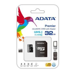 ADATA microSDHC, 32GB, Class 10, 0.25g, w/ micro SD Adapter