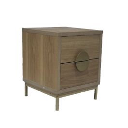 DKD Home Decor Mesita de Noche Oriental para Dormitorio 2 Cajones MDF y Metal Natural Dorado 40x40x50 cm Desmontable Precio: 95.5000002. SKU: B1A98GWKHB