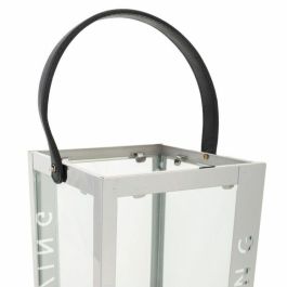 Farol Alexandra House Living Plata Vidrio Acero Inoxidable 18 x 30 x 18 cm