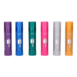 Liderpapel Tempera Sólida en Barra Escolar 10 gr Caja 6 Colores Surtidos Metalizados