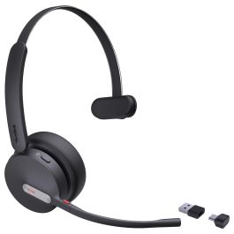 Yealink Auriculares Bluetooth BH70 Mono UC Inalámbrico USB-C/A para Oficina/Centro de Llamadas con Micrófono de Cancelación de Ruido y 35h de Conversación Negro
