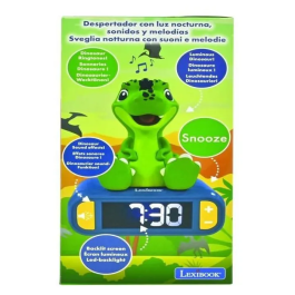 Lexibook Despertador Digital Dinosaurio 3D LEXRL800DINO con Luz y Efectos de Sonido