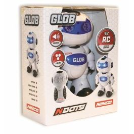 Glob Robot Radio Control interactivo con luces, sonidos y movimientos, habla en inglés 24x17 cm, Plástico, 4+ años