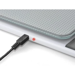 Laica Báscula de Cocina Electrónica KS1320 Digital hasta 5kg Plata Recargable USB Vidrio Templado