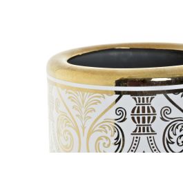 Paraguero Romantico DKD Home Decor Blanco Dorado 22 x 46 x 22 cm (2 Unidades)