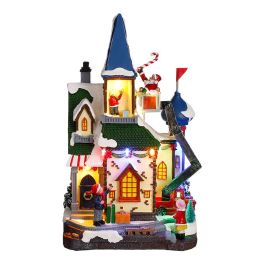 Casa decorativa navideña con luces - 20,5x14,5x34cm, funciona con 3 pilas AA Precio: 45.8900002. SKU: S7912869