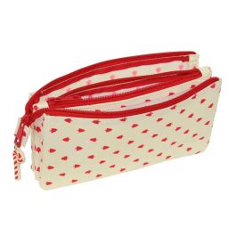 Safta Portatodo triple Arbolitos Merry Xmas, estuche escolar de 22x12x3cm, ideal para regalo de Navidad, edades 3+