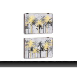 Tapa Contador Tropical DKD Home Decor Dorado Negro 6 x 31 x 46.5 cm (2 Unidades)