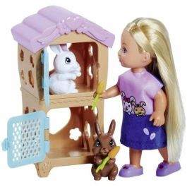 SIMBA SMO105733667 Steffi Love Evi Muñeca de Moda con Familia de Conejos