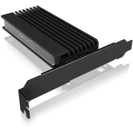 ICY BOX IB-PCI214M2-HSL Tarjeta PCI Express (x4) a 1x M.2 NVMe 2280/2260/2242 con disipador de calor PCIe 4.0 Negro