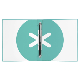 Antartik Carpeta de Anillas A4 Forrada 4 Anillas 25 mm Redondas Color Menta