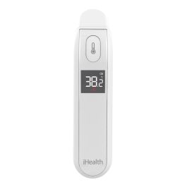 Ihealth Termómetro Digital Clínico Sin Contacto con Piel, Infrarrojos para Temperatura Corporal, Pantalla Iluminada