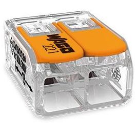 Wago 221-612 Conector Derecho 2x6mm 450V Naranja Transparente (50 Stück)