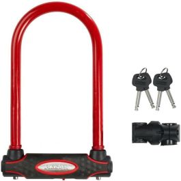 Master Lock 8195EURDPROCOLR Candado en U para Bicicleta Acero Endurecido Anticorte con Llave Soporte Universal Certificado Seguridad Rojo