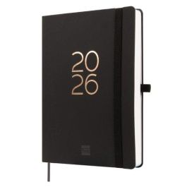 Agenda Anual (2026) Finocam Internacional Capri Cosida Tapa Blanda Con Goma Fa5 148X210 D/P Negro Precio: 19.49999942. SKU: B13DQ62V2E