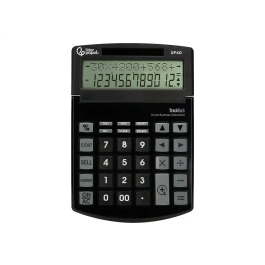 Liderpapel Calculadora Sobremesa XF40 12 Dígitos Solar y Pilas Negro 40% Reciclada 175x120x30 mm