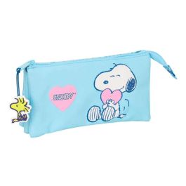 Safta Bolso Estuche Portatodo Escolar con Tres Cremalleras y Triple Compartimento Interior de la Colección Snoopy Love, Dimensiones 120x220x30 mm Precio: 9.9499994. SKU: B1A8VQMFLD